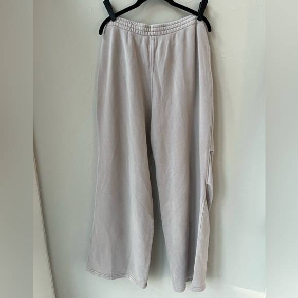 SKIMS VINTAGE FLEECE STRAIGHT LEG PANTS IN STONE S - Picture 6 of 7